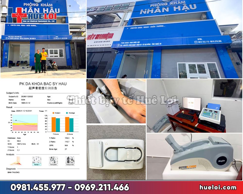 Máy đo loãng xương gót chân siêu âm OSTEOKJ3000M - bàn giao 