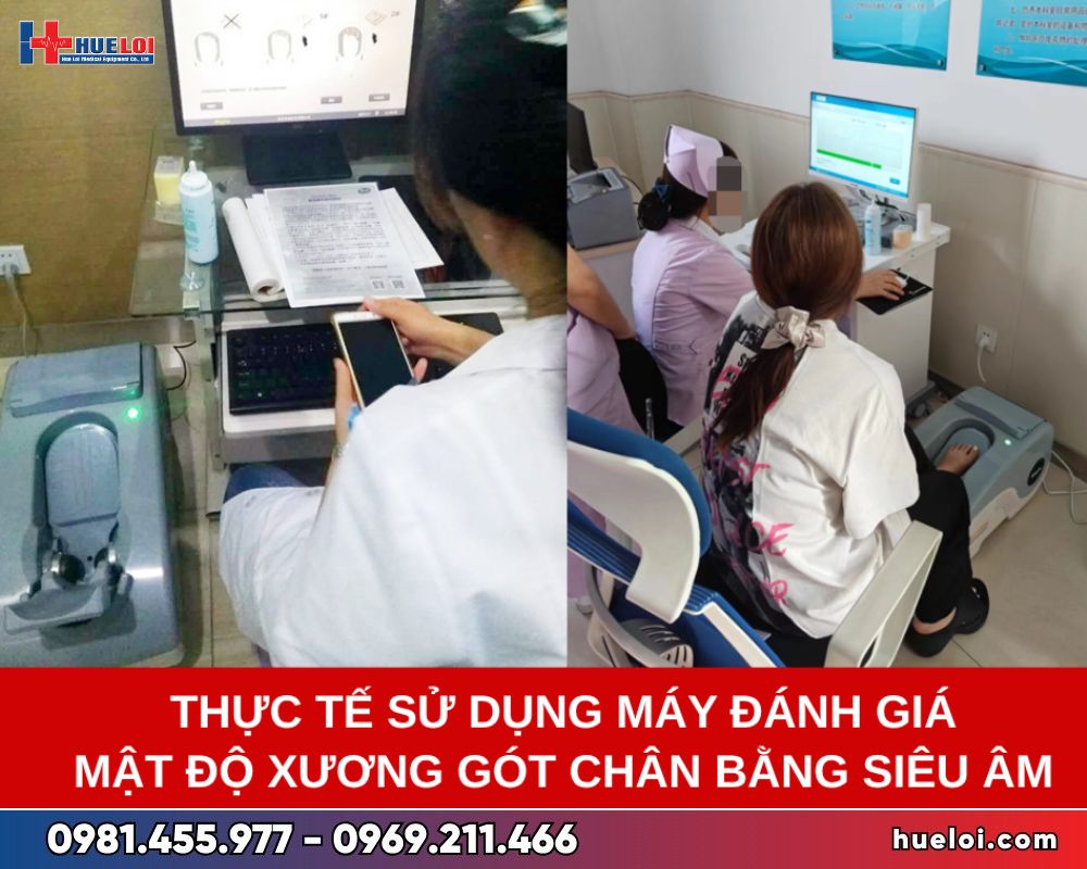 Máy đo loãng xương gót chân siêu âm OSTEOKJ3000M - sử dụng thực tế