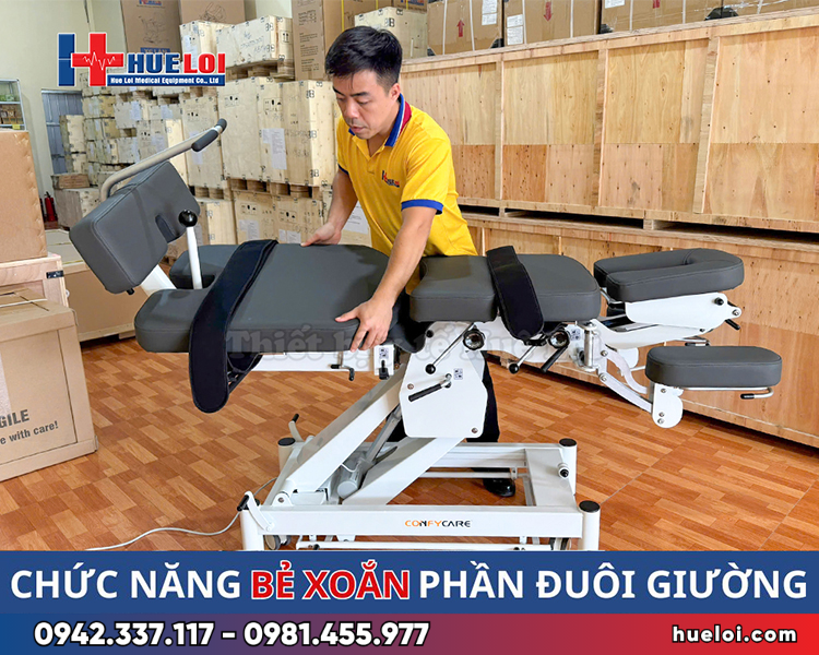 giường nắn chỉnh Coinfycare EL07 - toàn cảnh giường Chiropractic thế hệ mới