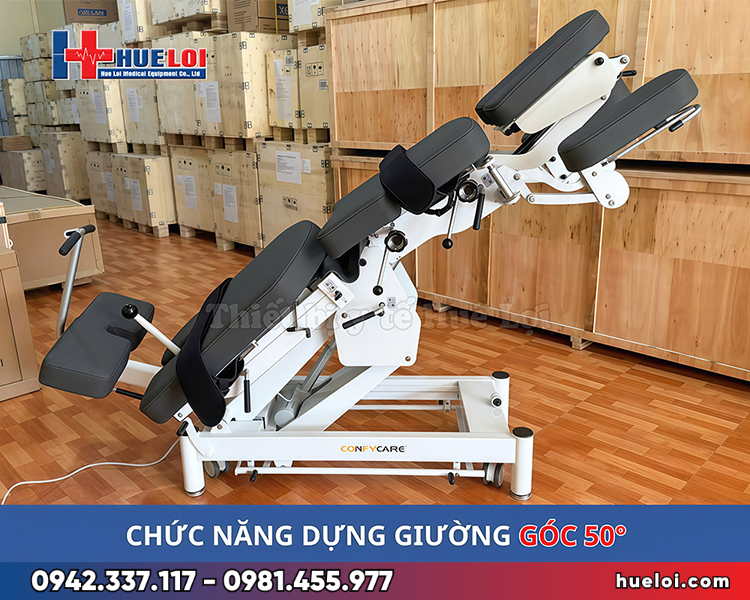 giường nắn chỉnh Coinfycare EL07 - góc chụp nghiêng toàn thân giường