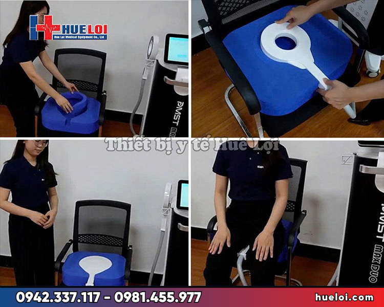 máy từ trường kết hợp hồng ngoại PMST 4 NEO - nệm ngồi phục hồi cơ sàn chậu mua thêm