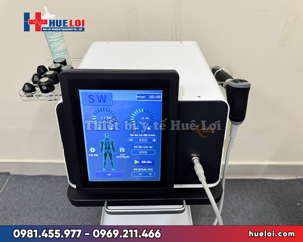 Sóng xung kích hội tụ Texua T703 - mặt trước màn hình cảm ứng phác đồ