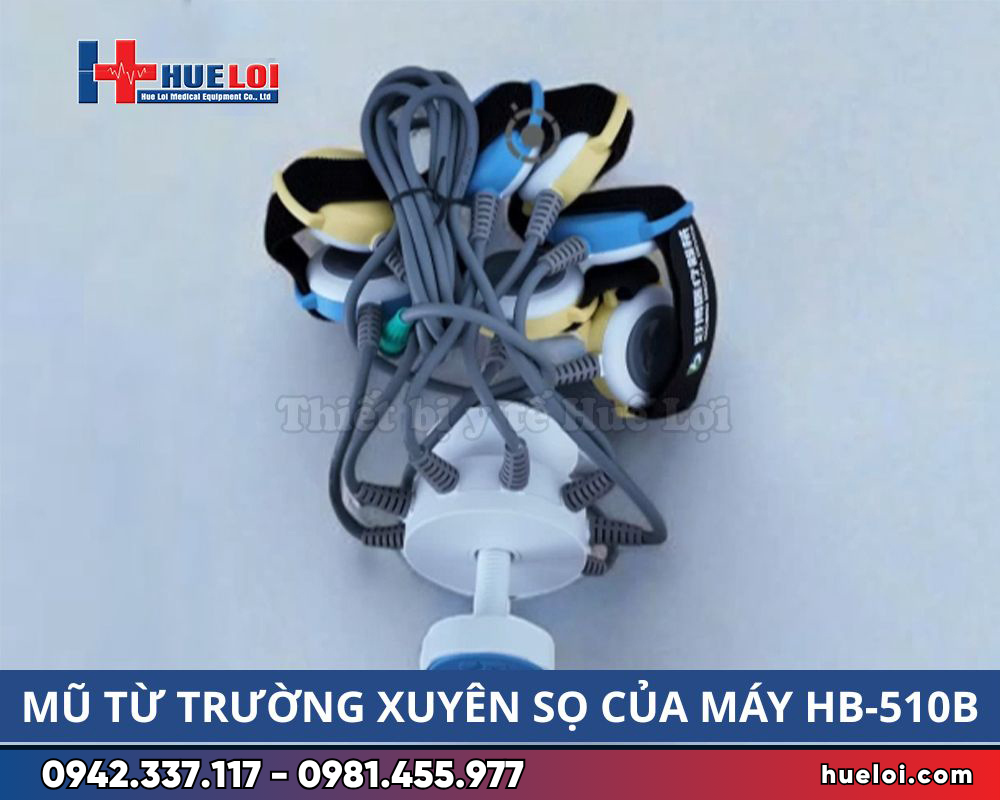 máy kích thích từ trường xuyên sọ HB510B - mũ 7 đơn vị phát từ trường 3 đến 17 mT