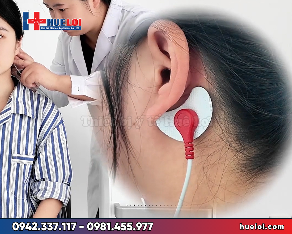 máy kích thích từ trường xuyên sọ HB510B - điện cực não dán vùng xương chũm