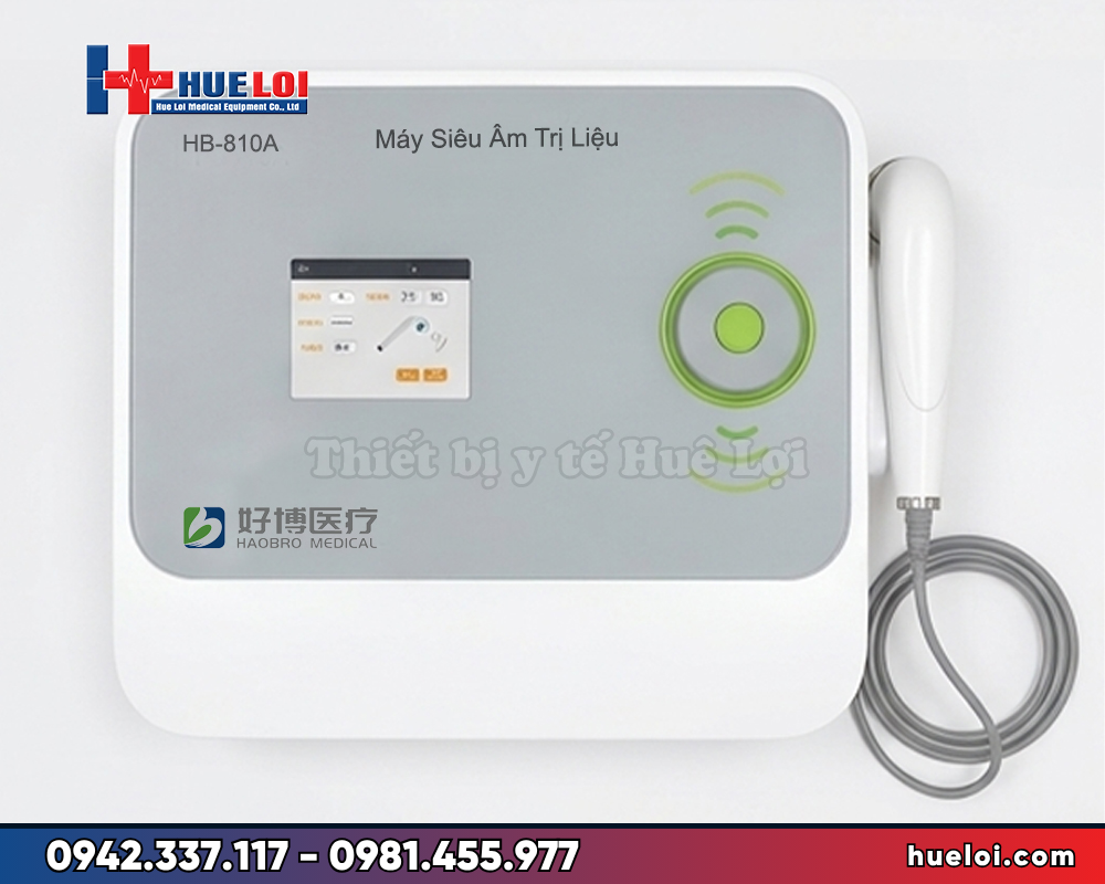 máy siêu âm trị liệu đơn tần HB810A - màn hình LCD màu giao diện tiếng Việt