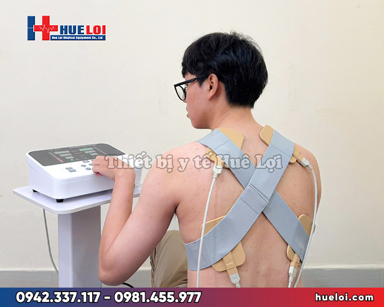 máy điện xung trung tần 2 kênh HB-ZP10 - điều trị đau cơ xương khớp vùng thắt lưng