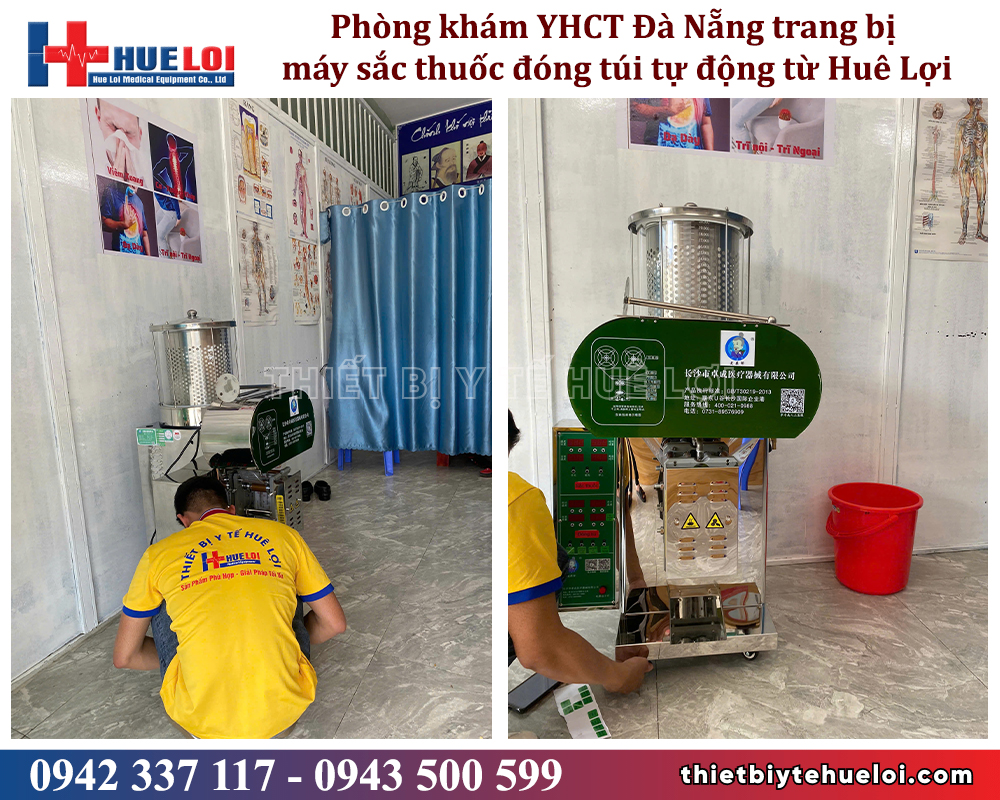 huê lợi bàn giao máy sắc thuốc bắc cho phòng khám đà nẵng