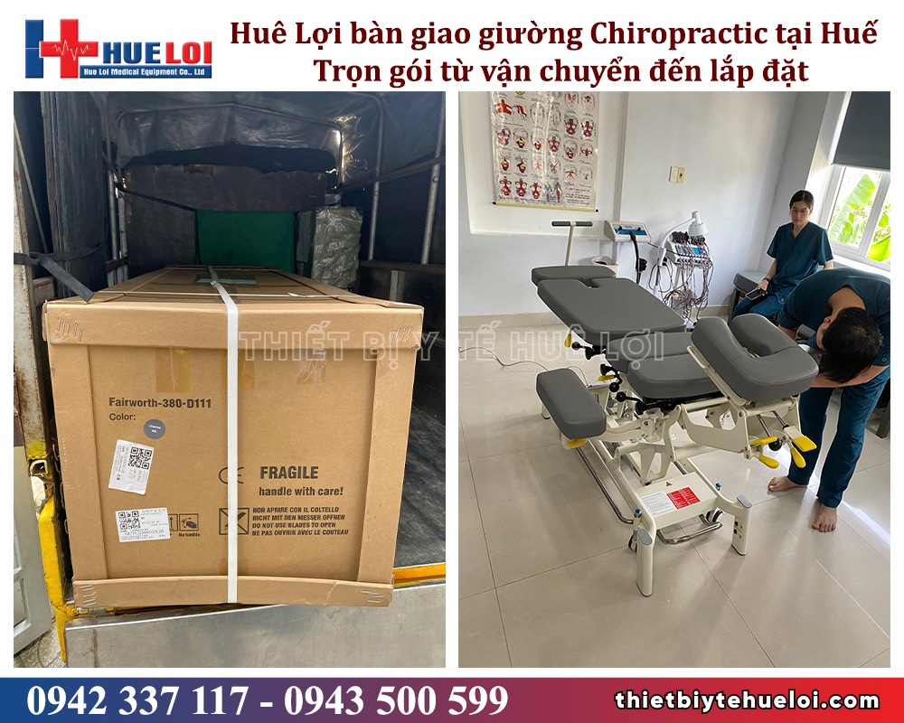 trọn gói bàn giao giường chiropractic tạo huế