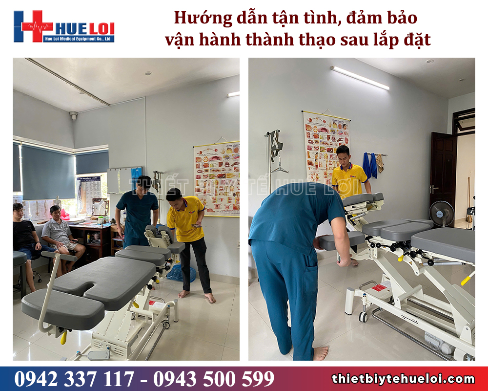 hướng dẫn sử dụng sau lắp đặt giường tác động cột sống
