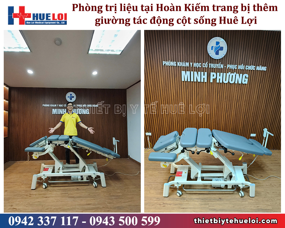bàn giao giường trị liệu cột sống hà nội