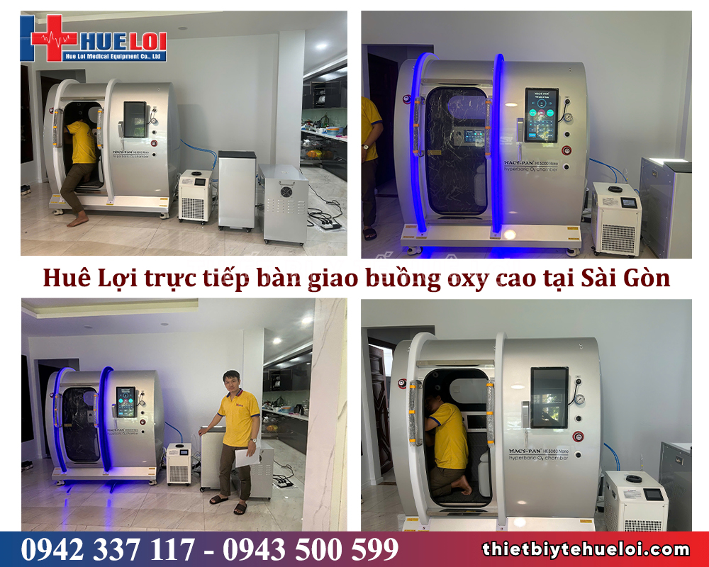 huê lợi bàn giao hướng dẫn sử dụng buồng oxy tăng áp