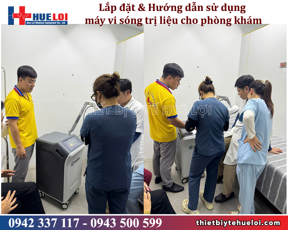 máy vi sóng trị liệu 1 đầu phát hà nội