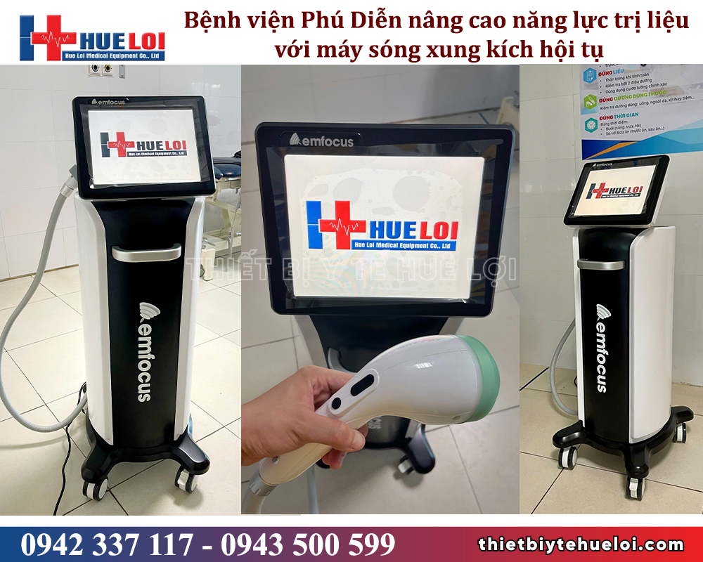 máy xung kích hội tụ cho bệnh viện phú diễn
