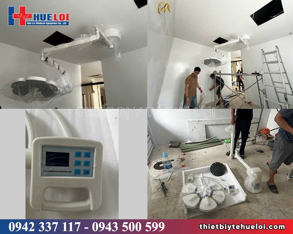 huê lợi bàn giao hệ thống đèn mổ cho phòng khám hà nội