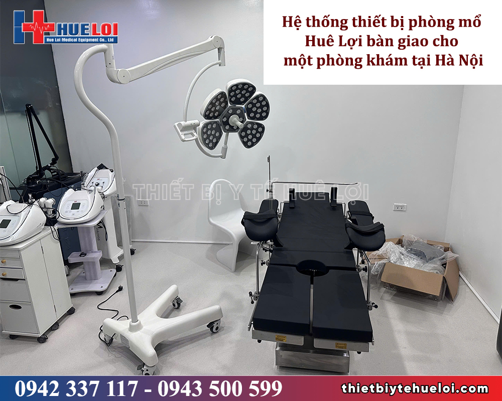 huê lợi bàn giao hệ thống thiết bị phòng mổ