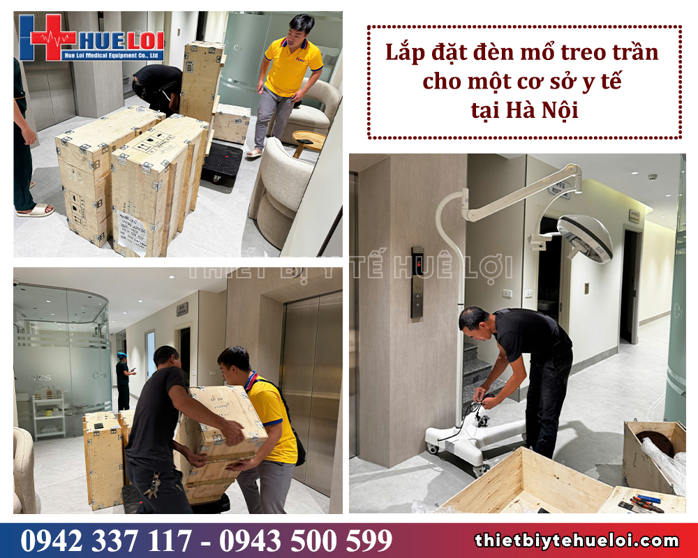 huê lợi lắp đặt hệ thống đèn mổ 