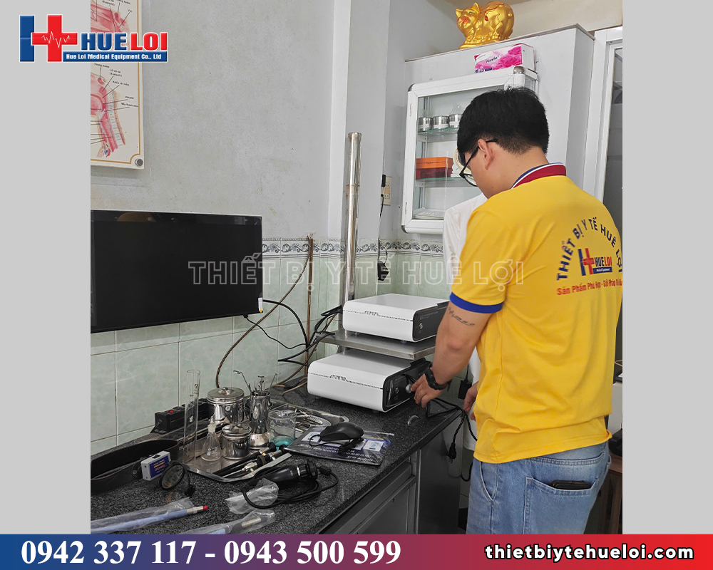 huê lợi lắp máy nội soi phòng khám tai mũi họng quy nhơn