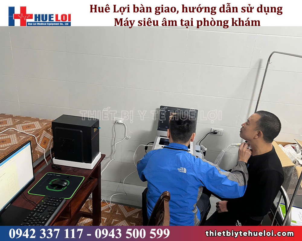 huê lợi bàn giao máy siêu âm cho phòng khám nghệ an