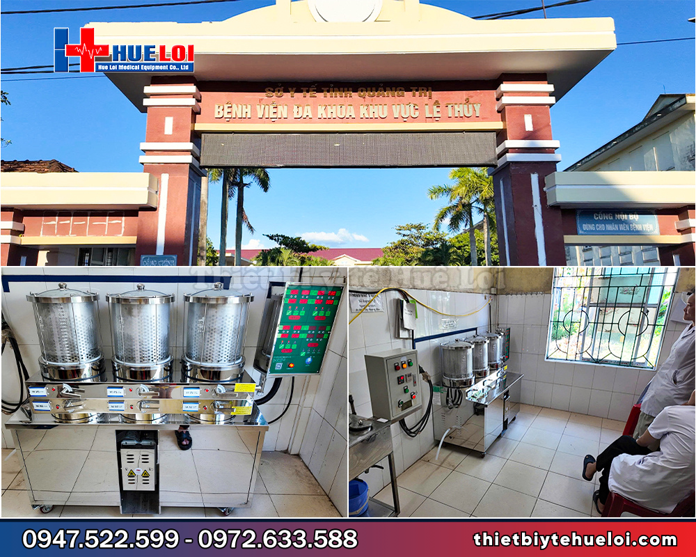 bàn giao máy sắc thuốc đóng túi tự động tại bệnh viện