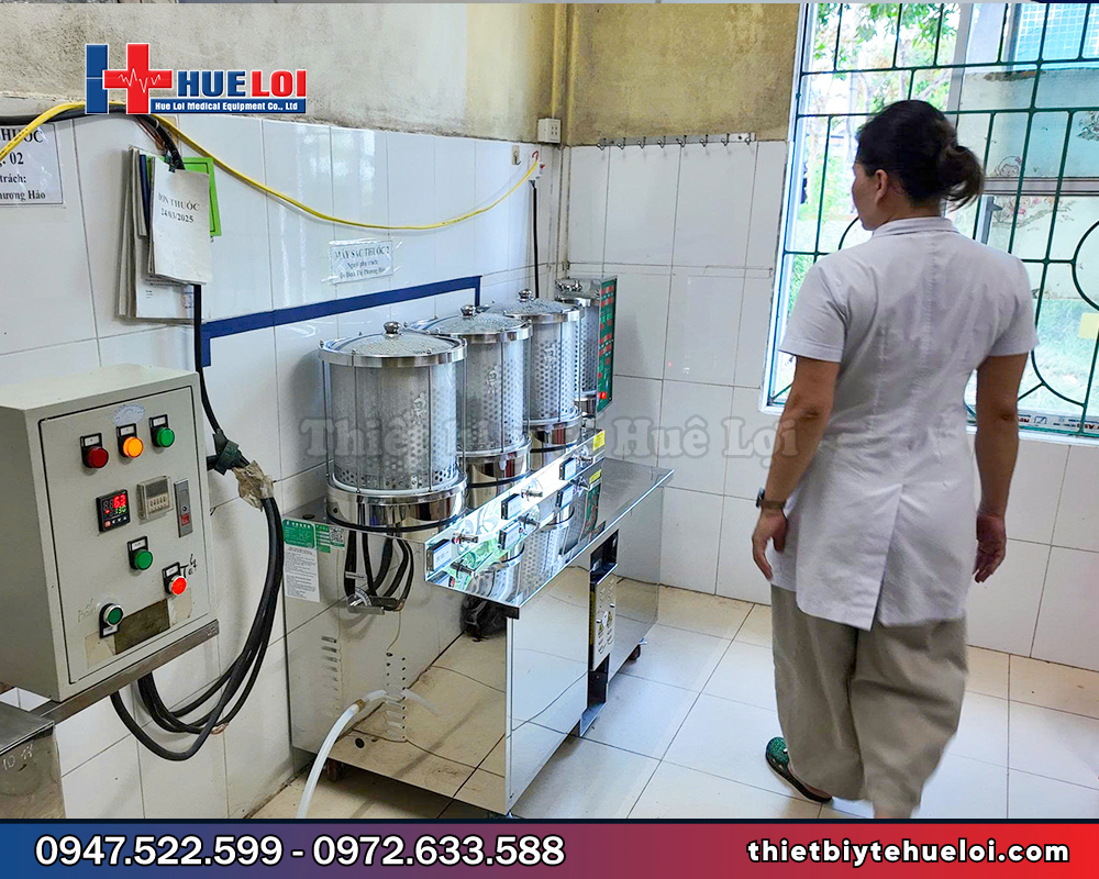 hệ thống máy sắc thuốc đóng túi tự động 3 nồi