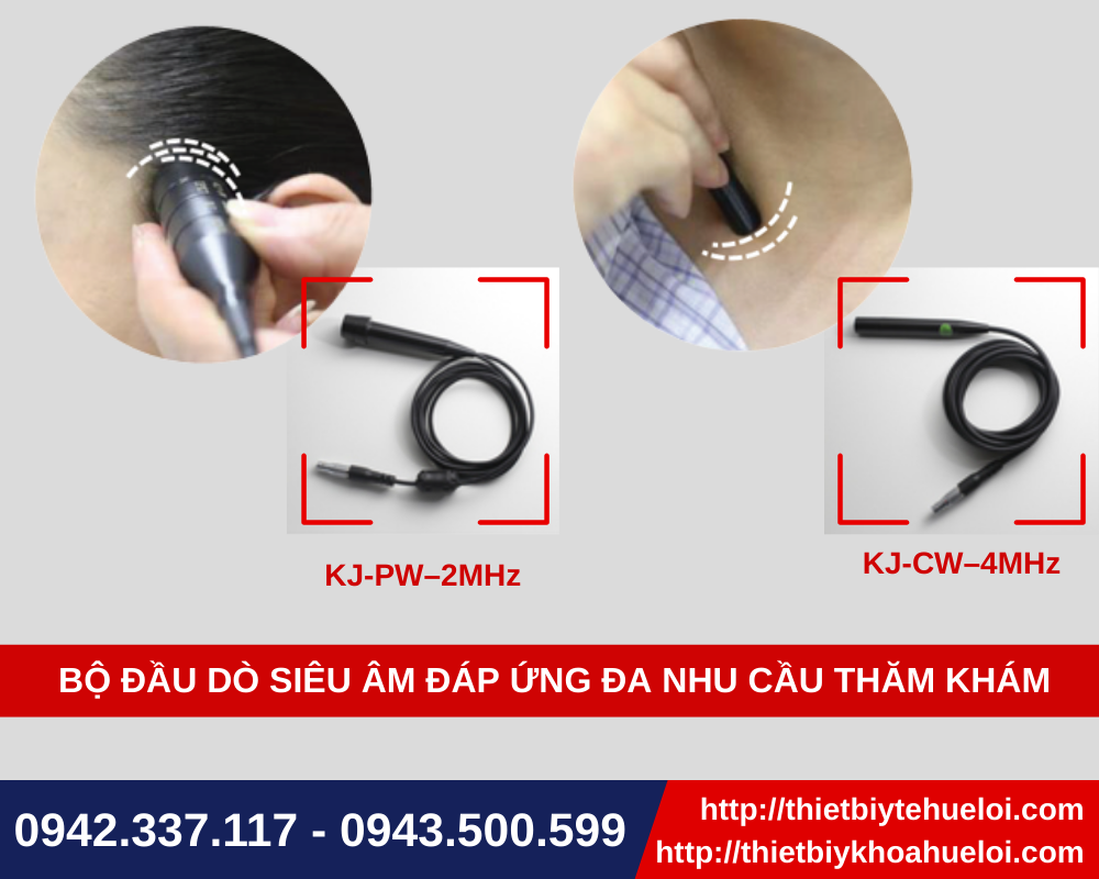 Phụ kiện đi kèm máy siêu âm doppler đánh giá mạch