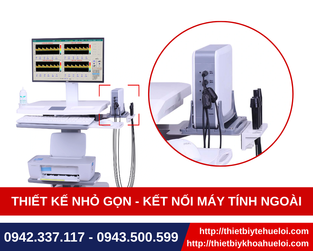 Thiết kế nhỏ gọn của máy siêu âm mạch não