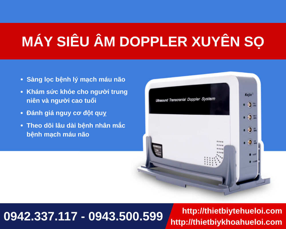Máy đo lưu lượng máu siêu âm doppler xuyên sọ