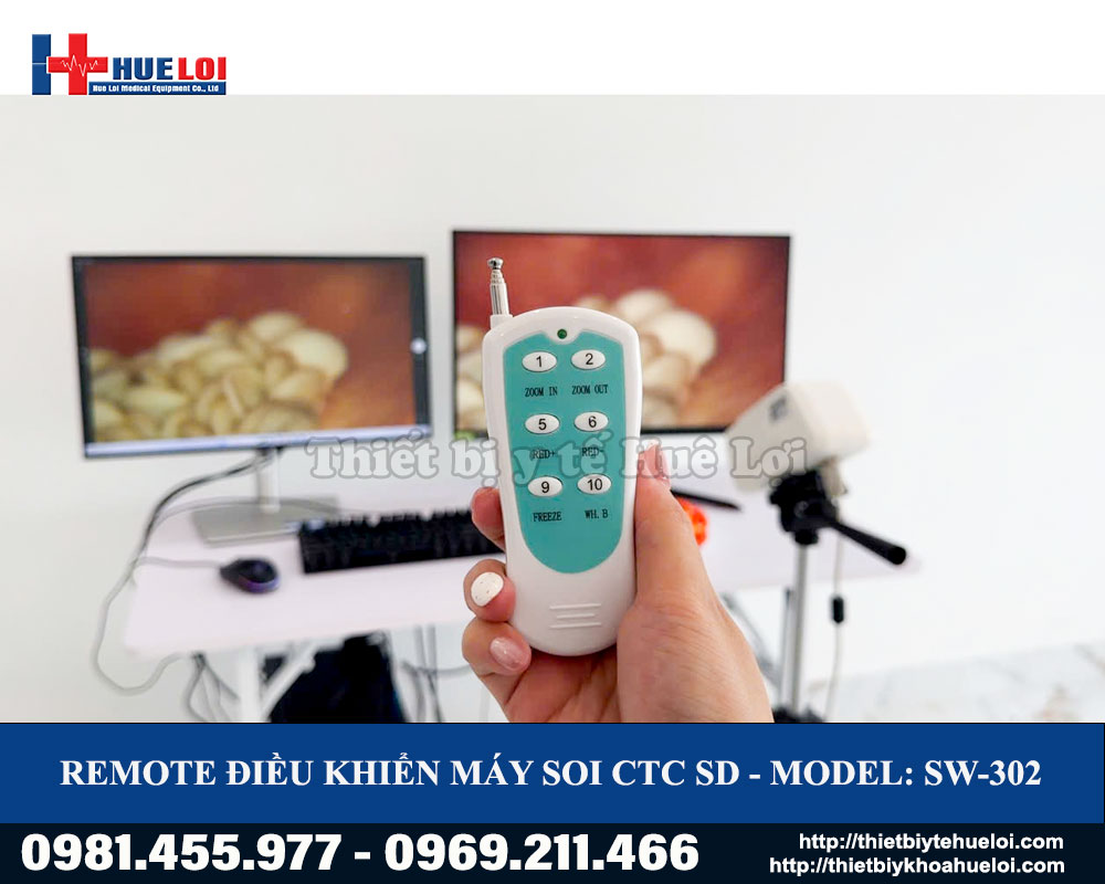 máy soi cổ tử cung SW-302 - phụ kiện remote điều khiển từ xa