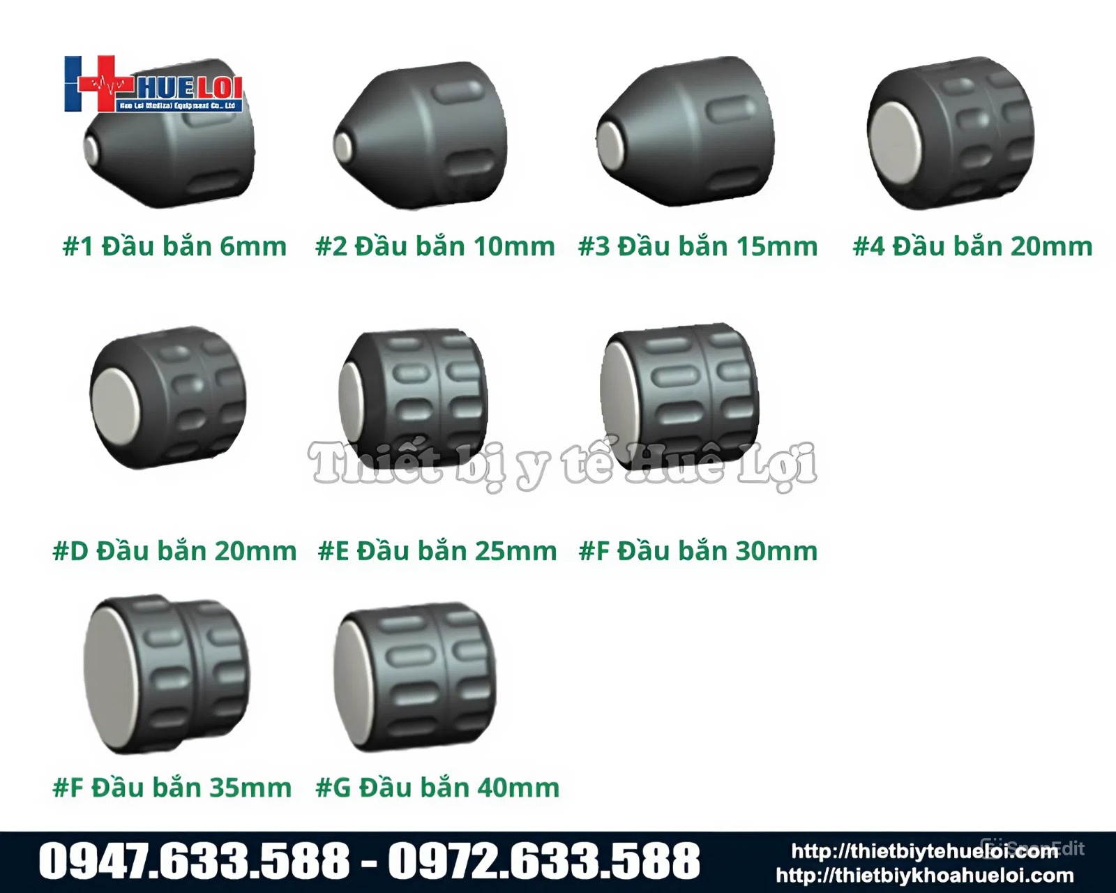 Phụ kiện đa kèm theo máy xung kích trị liệu Texua