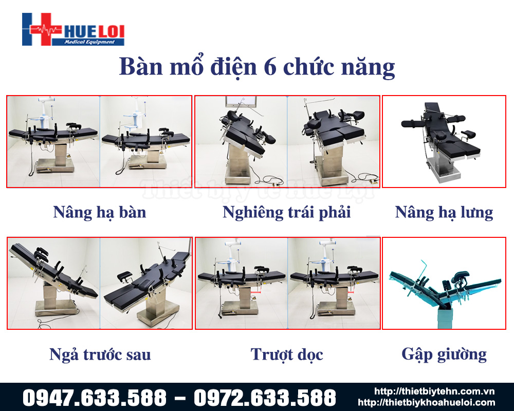 bàn mổ 6 chức năng cao cấp