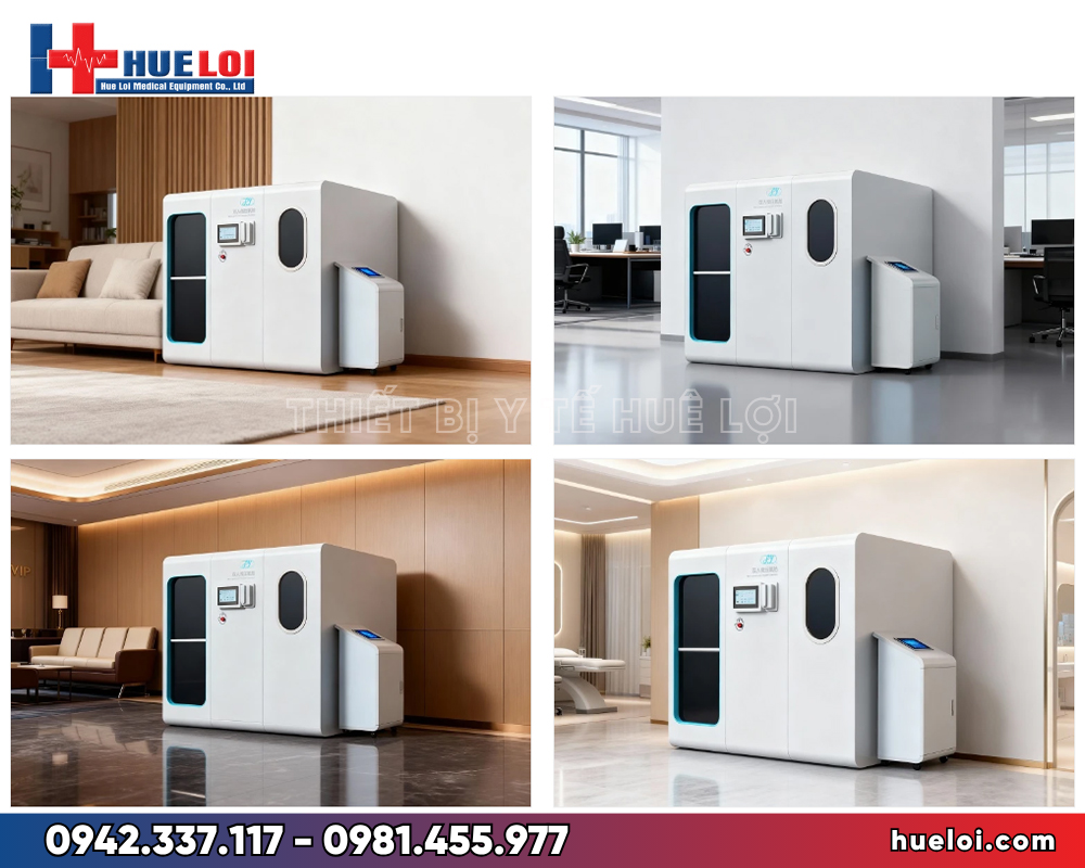 Buồng oxy tăng áp nhẹ vỏ cứng dành cho 1 - 4 người
