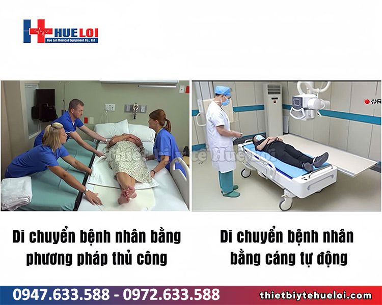 cáng y tế thông minh có bàn lăn