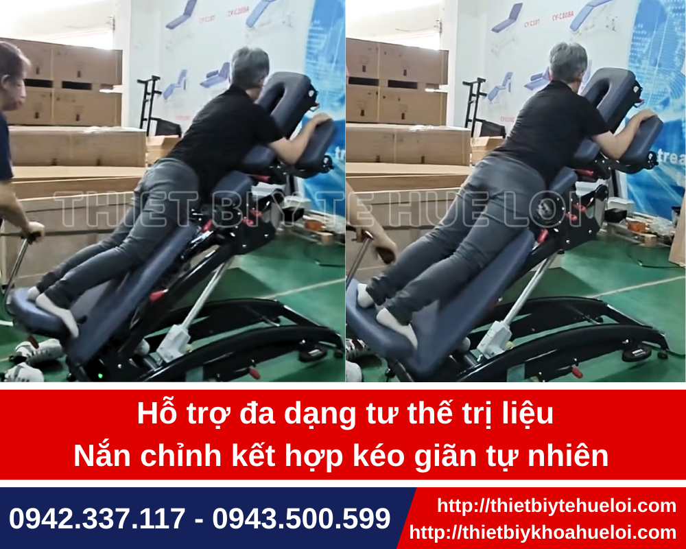 Thực tế sử dụng giường nắn chỉnh cột sống thắt lưng