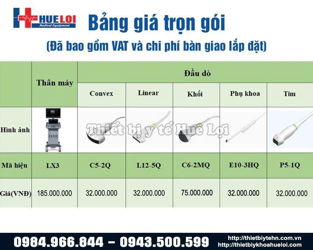 bảng giá siêu âm