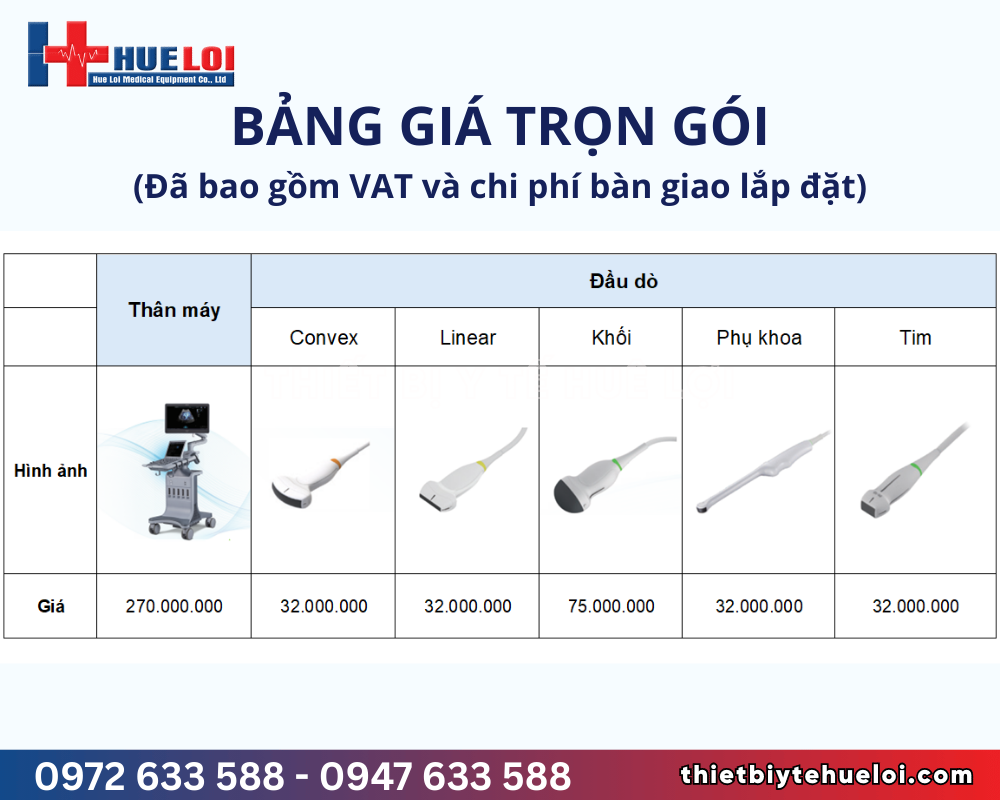 giá máy siêu âm 5d bàn đẩy