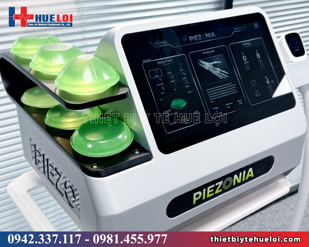 Máy sóng xung kích hội tụ áp điện Piezonia PZO-G1 – 7 đệm chọn độ sâu tới 65 mm