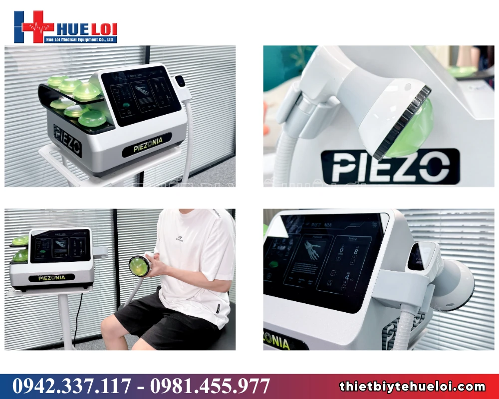 Máy sóng xung kích hội tụ áp điện Piezonia PZO-G1 – 7 đệm chọn độ sâu tới 65 mm