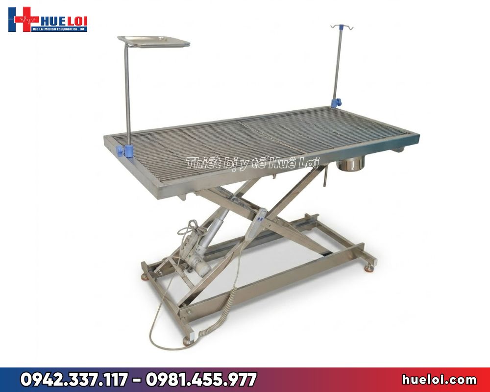Bàn mổ thú y giá rẻ nâng hạ điện 