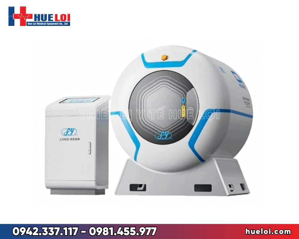 buồng oxy cao áp 1.9 ATA - bản 2 chỗ góc chính diện