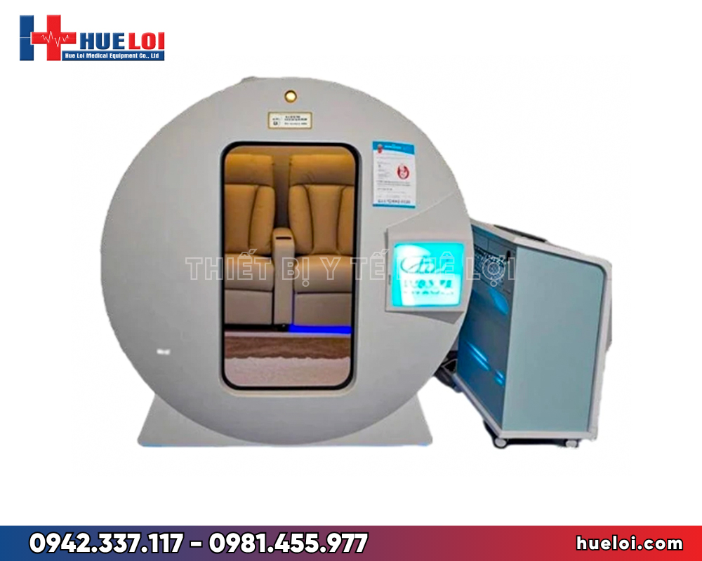 buồng oxy cao áp 1.9 ATA - thân buồng chụp góc nghiêng