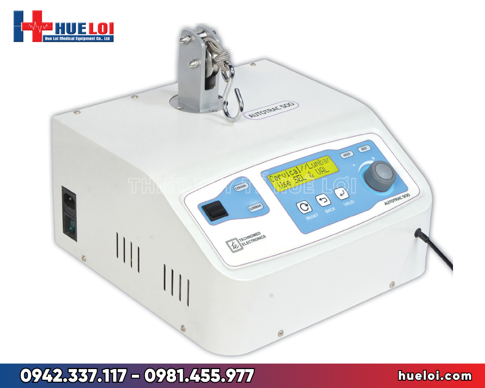 đầu máy kéo giãn cột sống AUTOTRAC-500 - mặt trước bảng điều khiển kỹ thuật số