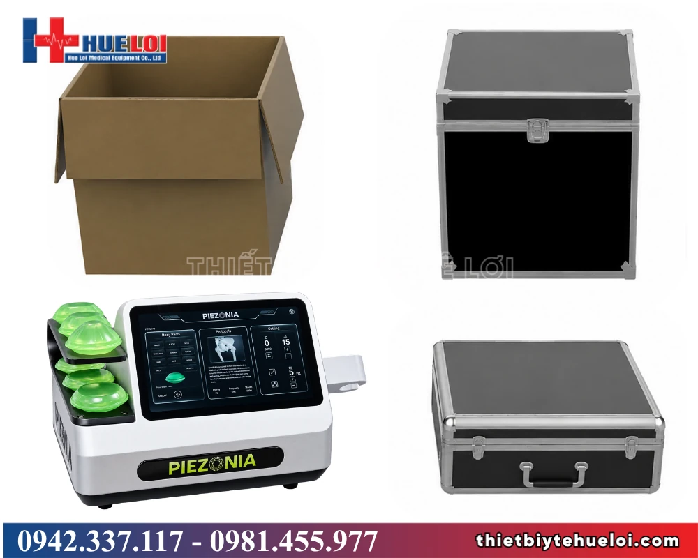 Máy sóng xung kích hội tụ áp điện Piezonia PZO-G1 - bộ phụ kiện đi kèm máy