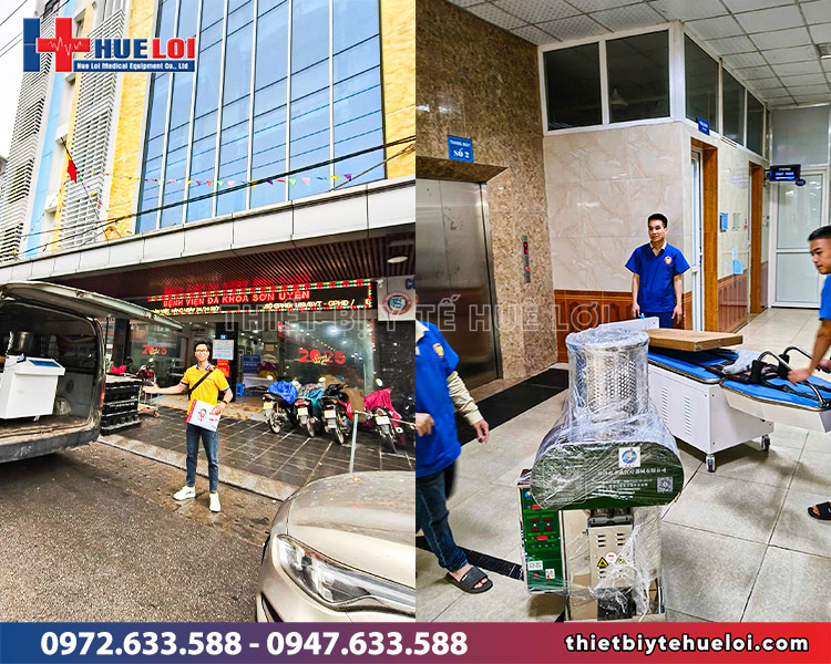 huê lợi bàn giao máy sắc thuốc cho bệnh viện